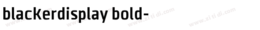 blackerdisplay bold字体转换